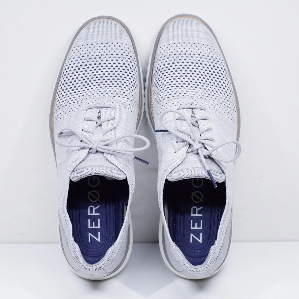 COLE HAAN ZERØGRAND Eon Stitchlite Knit Wingtip Oxford Casual Sneaker Grey Sz 12